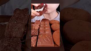 Chocolate cake ice cream 🍫🍩🍪 asmr mukbang chocolate [upl. by Boffa200]