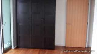 IKEA Pax BERGSBO Black Brown Door Wardrobe Design [upl. by Ardnua]