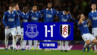 CARABAO CUP HIGHLIGHTS EVERTON 11 FULHAM 67 ON PENALTIES [upl. by Ponton]