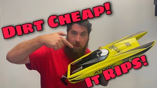 The Volantex Atomic is the CHEAPEST BRUSHLESS RC Boat Money can Buy [upl. by Dannye]