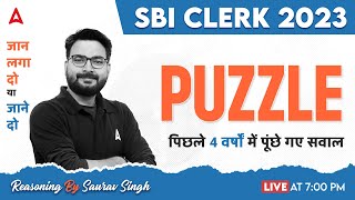 SBI Clerk 2023  SBI Clerk Reasoning Puzzle Previous Year Questions  By Saurav Sir [upl. by Schnell12]