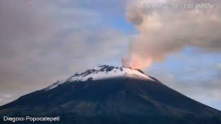 Increíble Camara Full Color Asi Esta Mañana El Volcan Popocatepetl Incandescence [upl. by Cupo558]