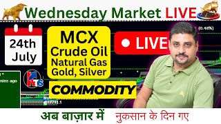 24th July MCX Market Analysis  Live Intraday trading  mcx mcxgold mcxmarketwatch [upl. by Euqinimod627]