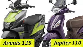 TVS Jupiter 110 vs Suzuki Avenis 125  Difference Between Avenis 125 amp Jupiter 110  RajuSNair [upl. by Aida]