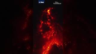 Philippines most active volcano erupts releasing streams of lava [upl. by Eissim]