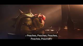 Bowser Sings Peaches End Credits  The Super Mario Bros Movie Scene [upl. by Naivat]