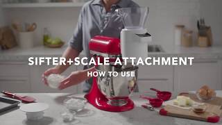 How to Use the Sifter  Scale Attachment  KitchenAid® Sifter  Scale Attachment [upl. by Ocram]