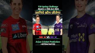 Melbourne Renegades Vs Hobart Hurricanes T20 Spring Challenge 2024 Match 2 Prediction  HHVsMR t20 [upl. by Maxama506]