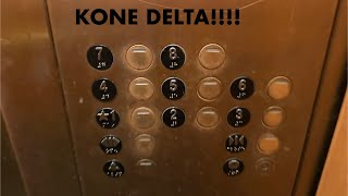 Awesome Rare Kone Delta Traction Elevators  Marriott HartfordWindsor Airport Windsor CT [upl. by Alyel527]