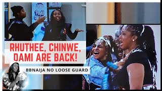 BIGGIE BRINGS BACK RHUTHEE CHINWE DAMI  BBNAIJA NO LOOSE GUARD  BBNAIJA SEASON 9  GLORY ELIJAH [upl. by Gollin]