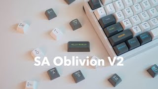 SA Oblivion V2 Keycap Set Unboxing amp Typing Sounds on E7V2 Prototype Obsidian Switches [upl. by Junina]