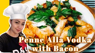 PENNE ALLA VODKA WITH BACON  Chelle Ocampo [upl. by Acirret646]