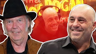 Joe Rogan Mocks Neil Youngs Embarrassing Return To Spotify [upl. by Nolitta]