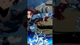 Demon Slayer  Water Breathing 1st Form Water Surface Slash demonslayer anime shorts [upl. by Pansy]