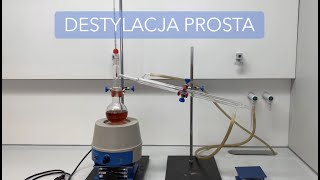 Destylacja prosta  aceton [upl. by Eemla]