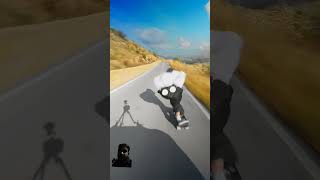 100kmh Skateboarding on hills gopro skateboarding gta automobile skate extreme downhillskate [upl. by Norat]