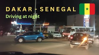 Night drive in Dakar dakar senegal africa night nightlife driving tour [upl. by Inimod]