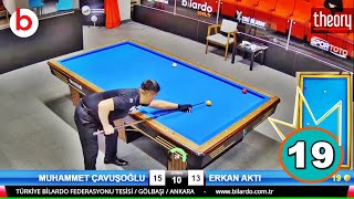 ERKAN AKTI YÜKSEK SERİ 19   3 Cushion Billiards High Run 19 [upl. by Jonny]