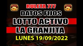 DATOS LOTTO ACTIVO PARA HOY LUNES 19092022 [upl. by Gilliette344]