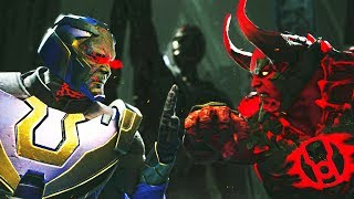 Injustice 2  Darkseid vs Atrocitus All Intro Dialogue Clash Quotes And Supermoves [upl. by Boigie]