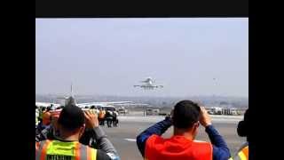 Endeavour Space Shuttle Landing from LAX Airport Ramp [upl. by Caldwell981]