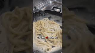 Pici cacio e pepe con tartare di Rubia frollata 60 giorni [upl. by Pat]