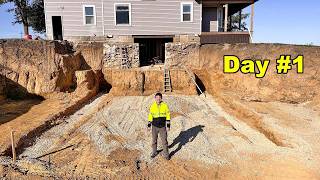 Restoring A 7000 Mansion Building The Movie Theatre Foundation Pt 1 [upl. by Tatman]