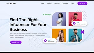 Figma Influencer Landing Page Design  UI Design in Figma [upl. by Eidaj]