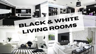 Black amp White Living Room Home Decor Ideas Home Design  And Then There Was Style [upl. by Hilly352]