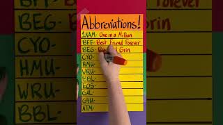 Abbreviations you should know reels grammar alberteinstein maths mathproblem mrbean [upl. by Inal]