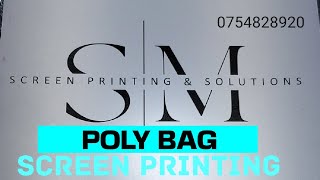 Poly Bag Screen Printing process Single Colour පොලි බෑග් තිර මුද්‍රණය [upl. by Lancelle]