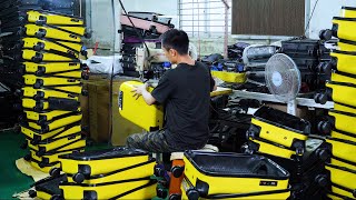 Inside a Chinese Luggage Factory How Spinner Luggage is Mass Produced [upl. by Kelam696]