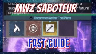 MWZ How to complete SABOTEUR Act 1 Tier 3 Mission [upl. by Eatnuahc]