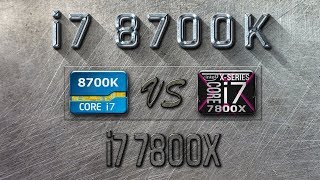 i7 8700K vs i7 7800X Benchmarks  Gaming Tests Review amp Comparison [upl. by Anirak]