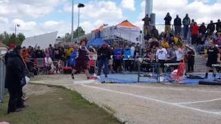 Logan Harris 63 85quot Wyoming High School Shot Put Record 2017 [upl. by Zigrang605]