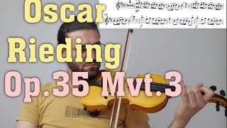 Oscar Rieding Op 35 Mvt 3 Rieding Violin Concerto [upl. by Otxis]