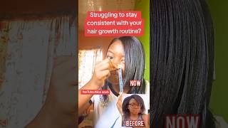 Healthy relaxed hair journey hairgrowth relaxedhair youtubecreatorcommunity [upl. by Basile512]