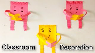 classroom decoration ideas  class decorative item making at home  tlm [upl. by Eniamirt]