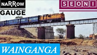 Nainpur Chhindwara Narrow Gauge Train Over Wainganga Bridge Near Seoni [upl. by Kingsly]