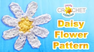 Daisy Flower Crochet Pattern amp Tutorial [upl. by Chandless]