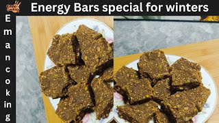 Protein bar recipe energy bar Healthy for kids by eman cooking [upl. by Attiuqal]