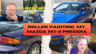 Roller Painting My Mazda MX3 Precidia  Tremclad Rust Paints  Fun Paint Project [upl. by Ibrad]