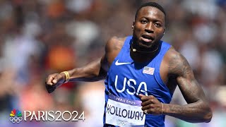 Grant Holloway seizes control of the field in Round 1 of 110m hurdles  Paris Olympics  NBC Sports [upl. by Yanel]