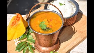 One pot Yellow pumpkin sambar  Parangikai sambar  Manjal poosanikai paruppu sambar [upl. by Ahsyekat624]