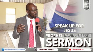 SPEAK UP FOR JESUS BY PROPHET DAVID J SIEBANI [upl. by Zeuqram]