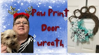 THE SECRET to Making a Paw Print Front Door Wreath That WOWS [upl. by Ursulette278]