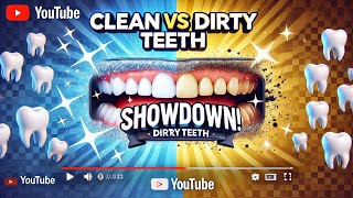 Clean Vs Dirty Teeth  DIY Teeth Whitening At Home in 2 Minutes [upl. by Zoeller278]