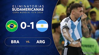 BRASIL vs ARGENTINA 01  RESUMEN  ELIMINATORIAS SUDAMERICANAS  FECHA 6 [upl. by Smada351]