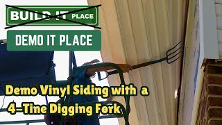 Using a 4Tine Digging Fork to Remove Vinyl Siding [upl. by Wilie245]