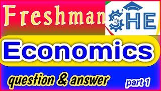 Economics Freshman Course Exam and Answers part1 freshmancourse ethiopiaeducation economics [upl. by Pavia]